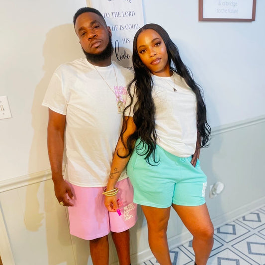 MUSIC MAKES ME HIGH *FRENCH TERRY SHORTS* MINT