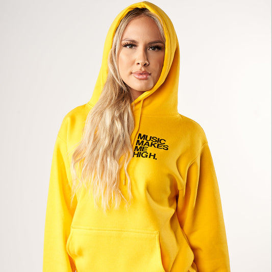 MUSIC MAKES ME HIGH *SIGNATURE HOODIE* YELLOW