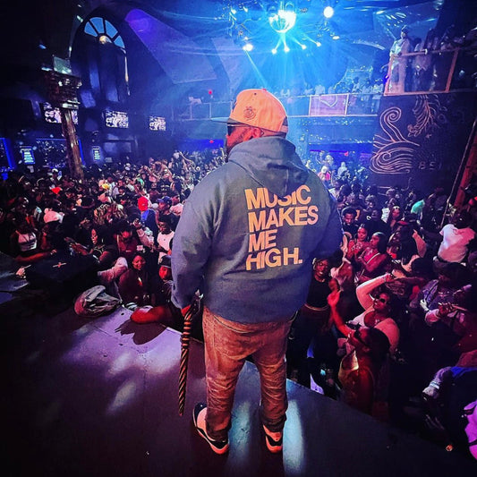 MUSIC MAKES ME HIGH *SIGNATURE HOODIE* BLUE