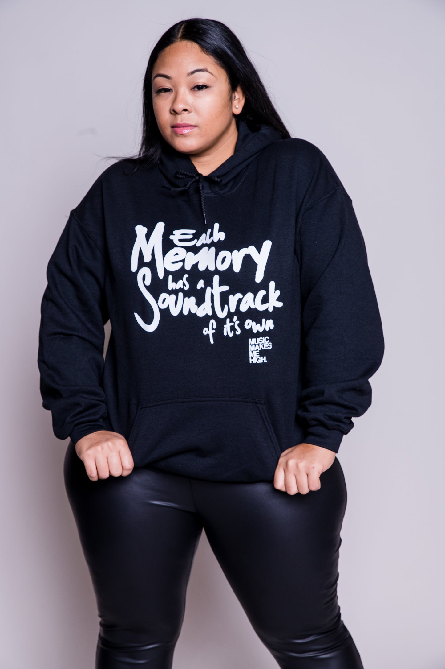 MUSIC MAKES ME HIGH *SOUNDTRACK HOODIE* BLACK
