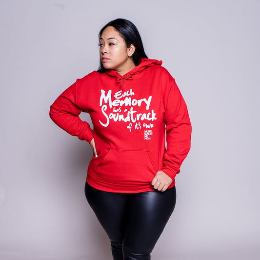 MUSIC MAKES ME HIGH *SOUNDTRACK HOODIE* RED