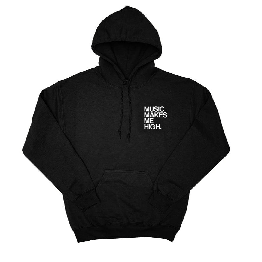 MUSIC MAKES ME HIGH *SIGNATURE HOODIE* BLACK (UNISEX)