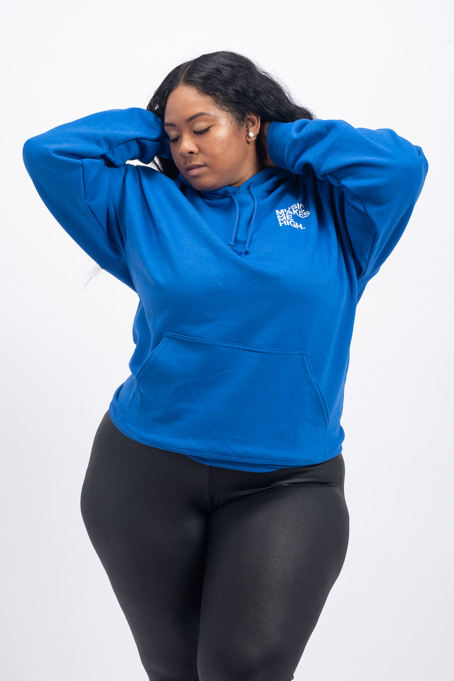 MUSIC MAKES ME HIGH *SIGNATURE HOODIE* BLUE