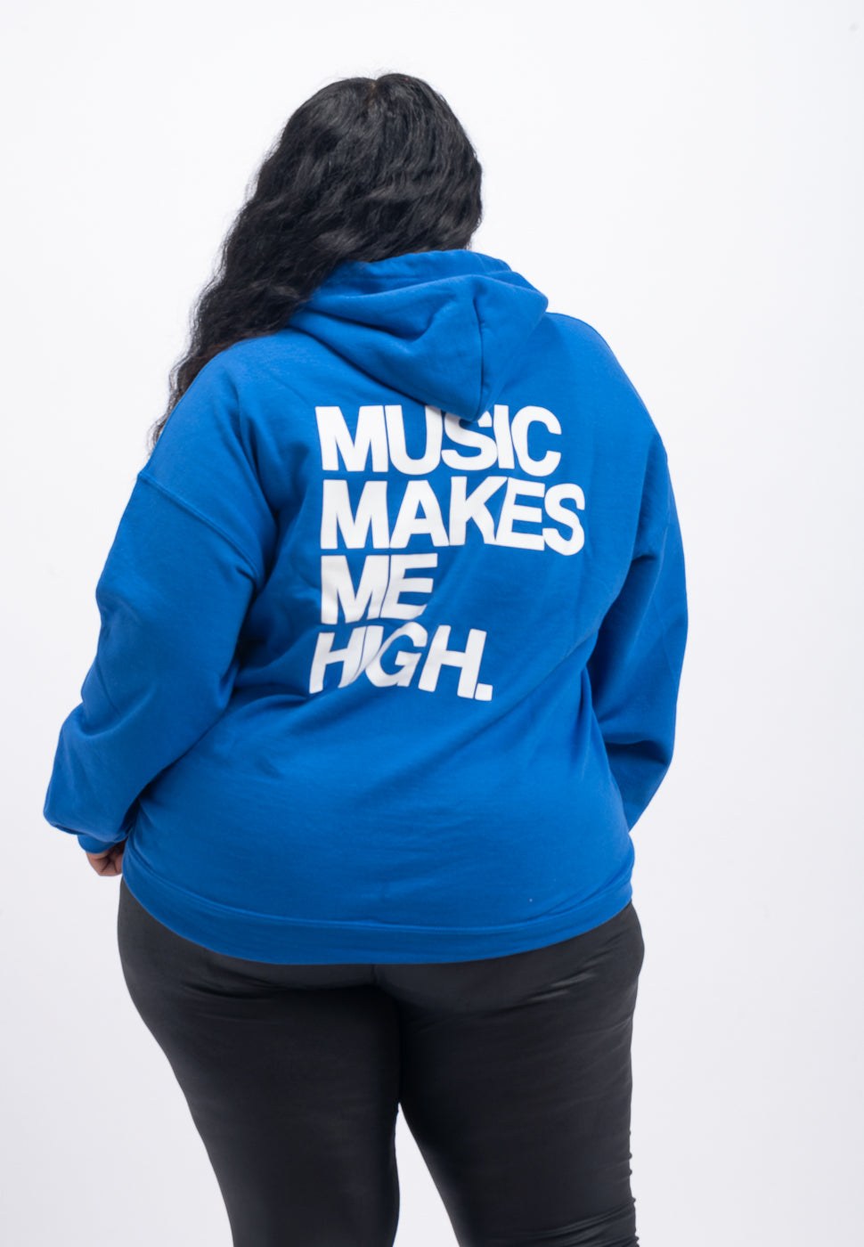 MUSIC MAKES ME HIGH *SIGNATURE HOODIE* BLUE