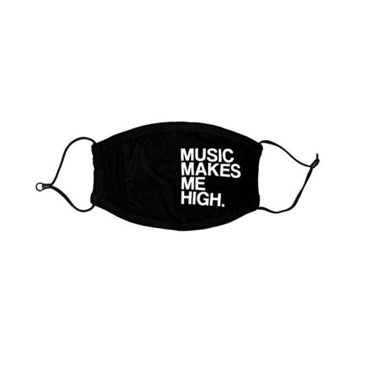 MUSIC MAKES ME HIGH *TRAVEL MASK* BLACK