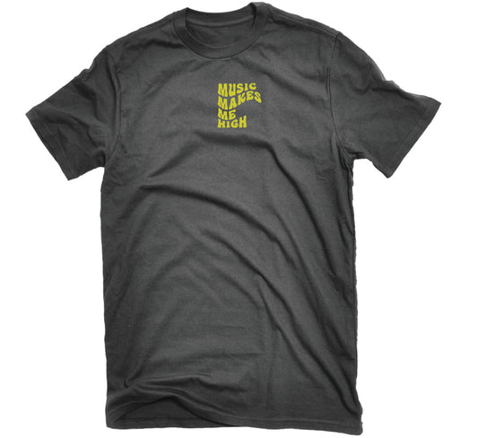 MUSIC MAKES ME HIGH *COUNTRY LOVE T-SHIRT* BLACK/LIME
