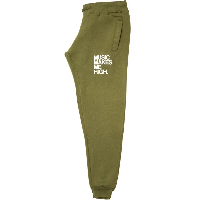 MUSIC MAKES ME HIGH *JOGGER* OLIVE (UNISEX)