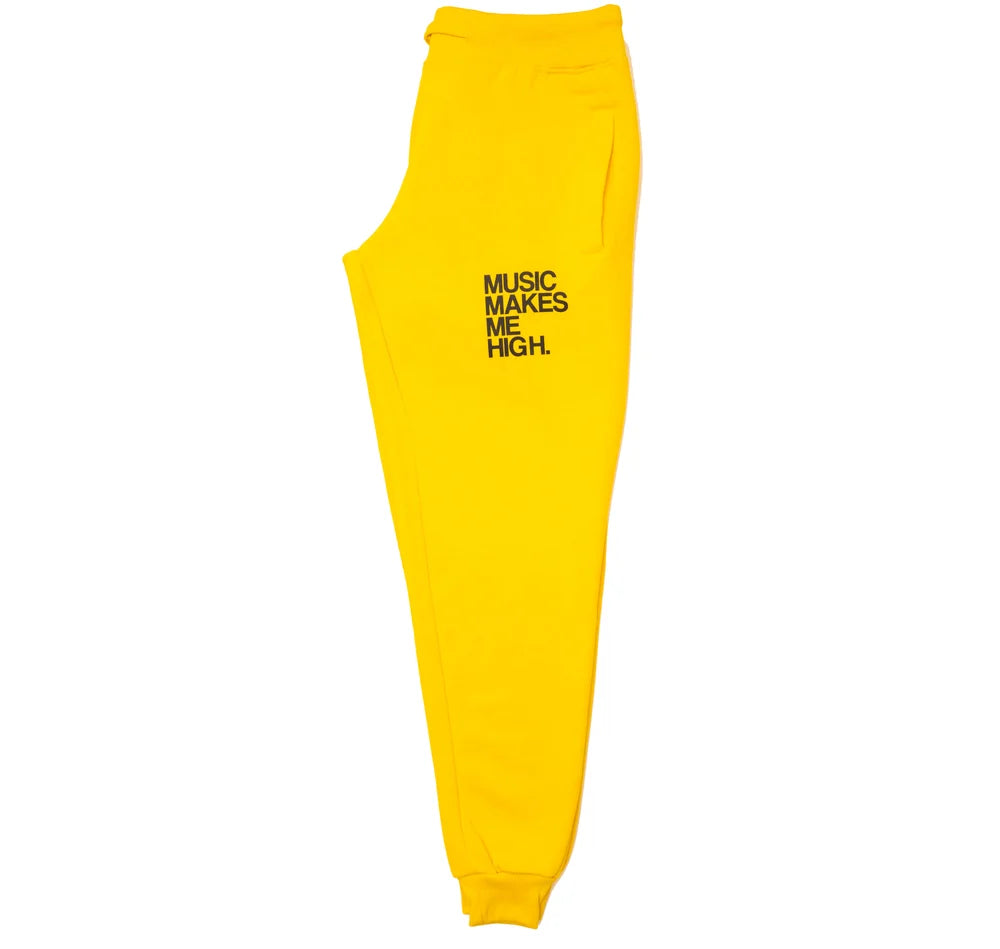 MUSIC MAKES ME HIGH *JOGGER* YELLOW (UNISEX)
