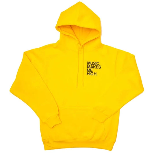 MUSIC MAKES ME HIGH *SIGNATURE HOODIE* YELLOW (UNISEX)