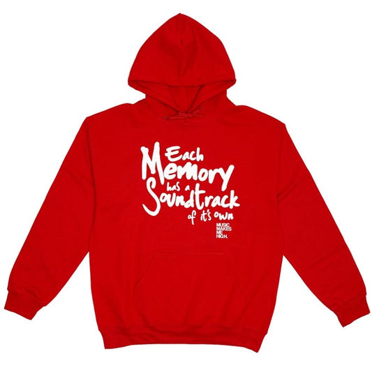 MUSIC MAKES ME HIGH *SOUNDTRACK HOODIE* RED