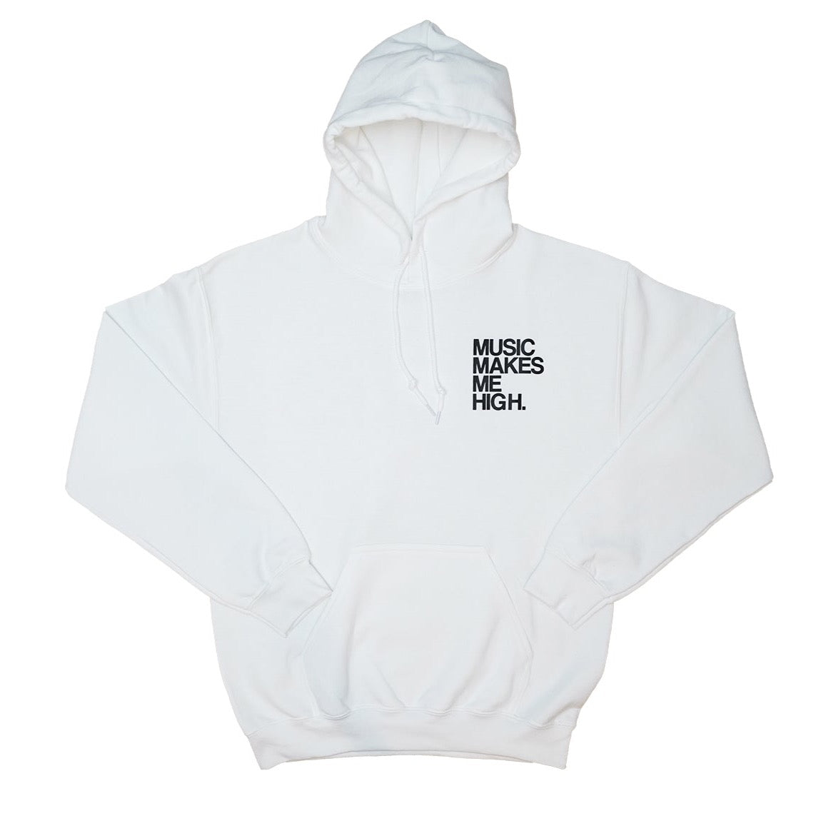 MUSIC MAKES ME HIGH *SIGNATURE HOODIE* WHITE
