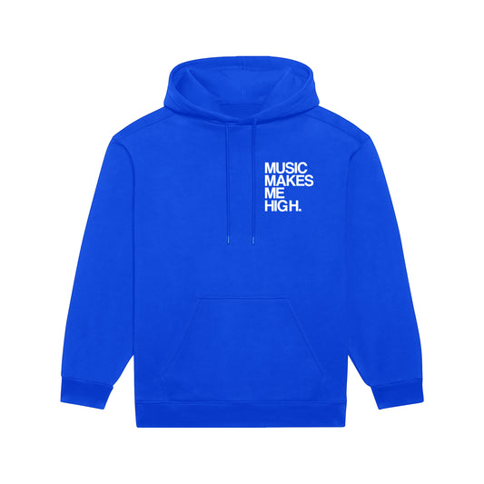 MUSIC MAKES ME HIGH *SIGNATURE HOODIE* BLUE