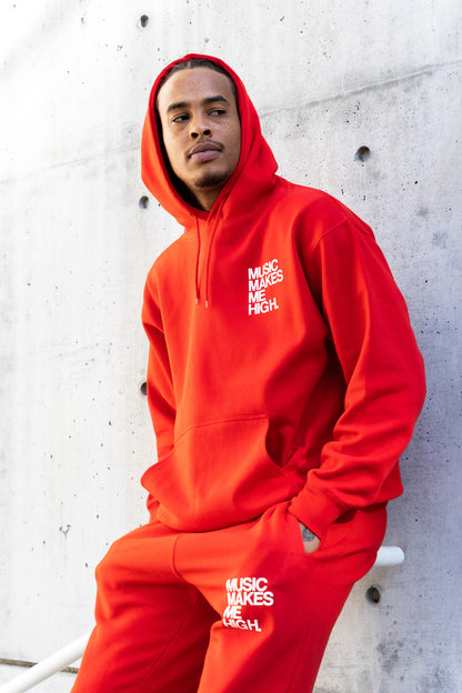MUSIC MAKES ME HIGH *JOGGER* RED