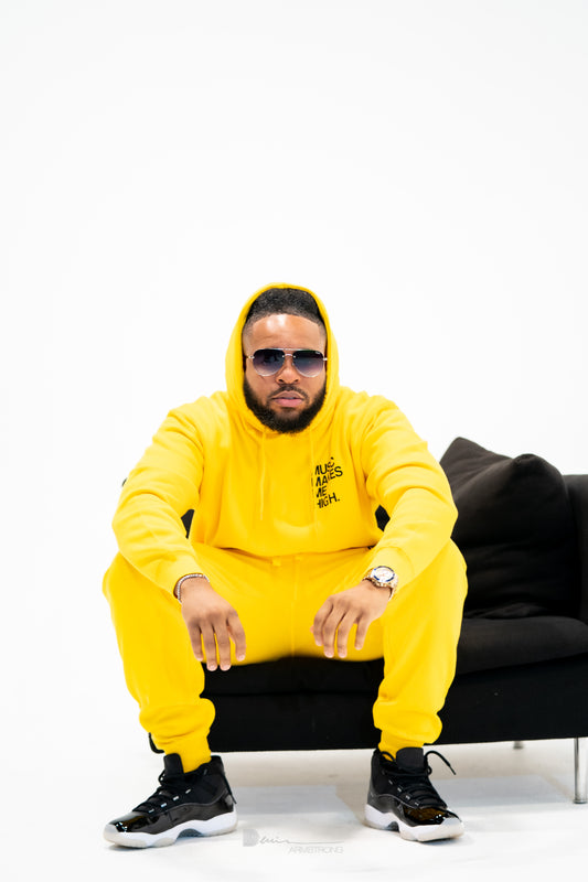MUSIC MAKES ME HIGH *SIGNATURE HOODIE* YELLOW (UNISEX)