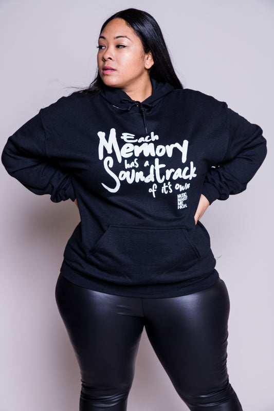 MUSIC MAKES ME HIGH *SOUNDTRACK HOODIE* BLACK (UNISEX)