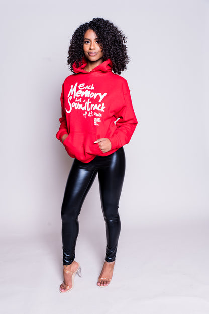 MUSIC MAKES ME HIGH *SOUNDTRACK HOODIE* RED
