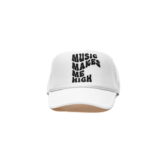 MUSIC MAKES ME HIGH WHITE HAT