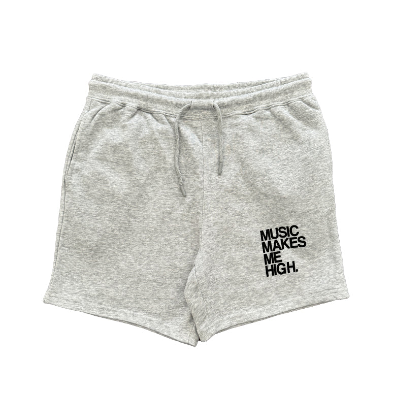 MUSIC MAKES ME HIGH *FRENCH TERRY SHORTS* GREY (UNISEX)