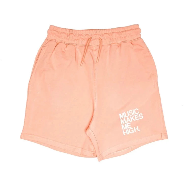 MUSIC MAKES ME HIGH *FRENCH TERRY SHORTS* BLUSH (UNISEX)