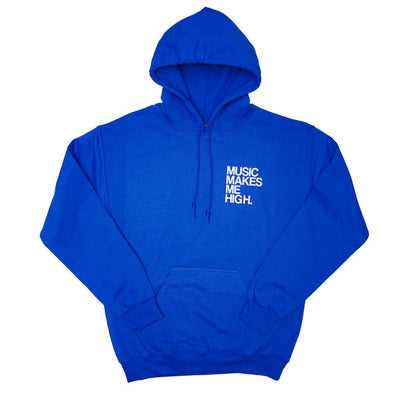 MUSIC MAKES ME HIGH *SIGNATURE HOODIE* BLUE