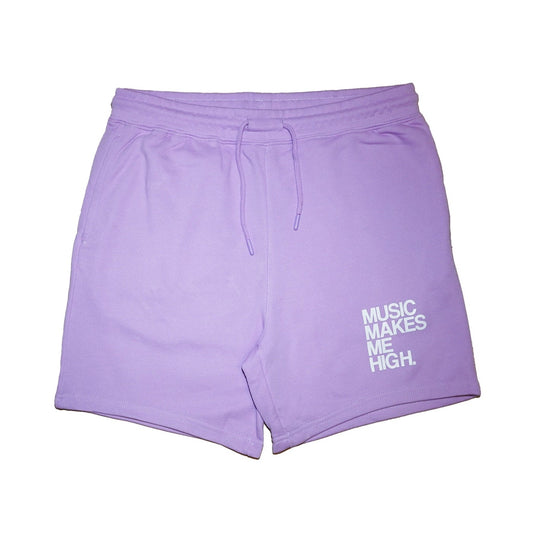 MUSIC MAKES ME HIGH *FRENCH TERRY SHORTS* LAVENDER (UNISEX)