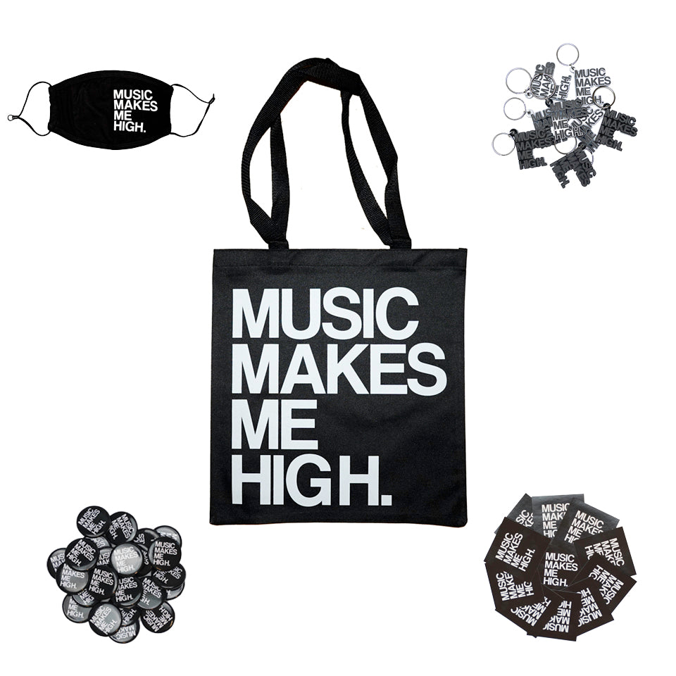 MUSIC MAKES ME HIGH *SWAG BAG* BLACK