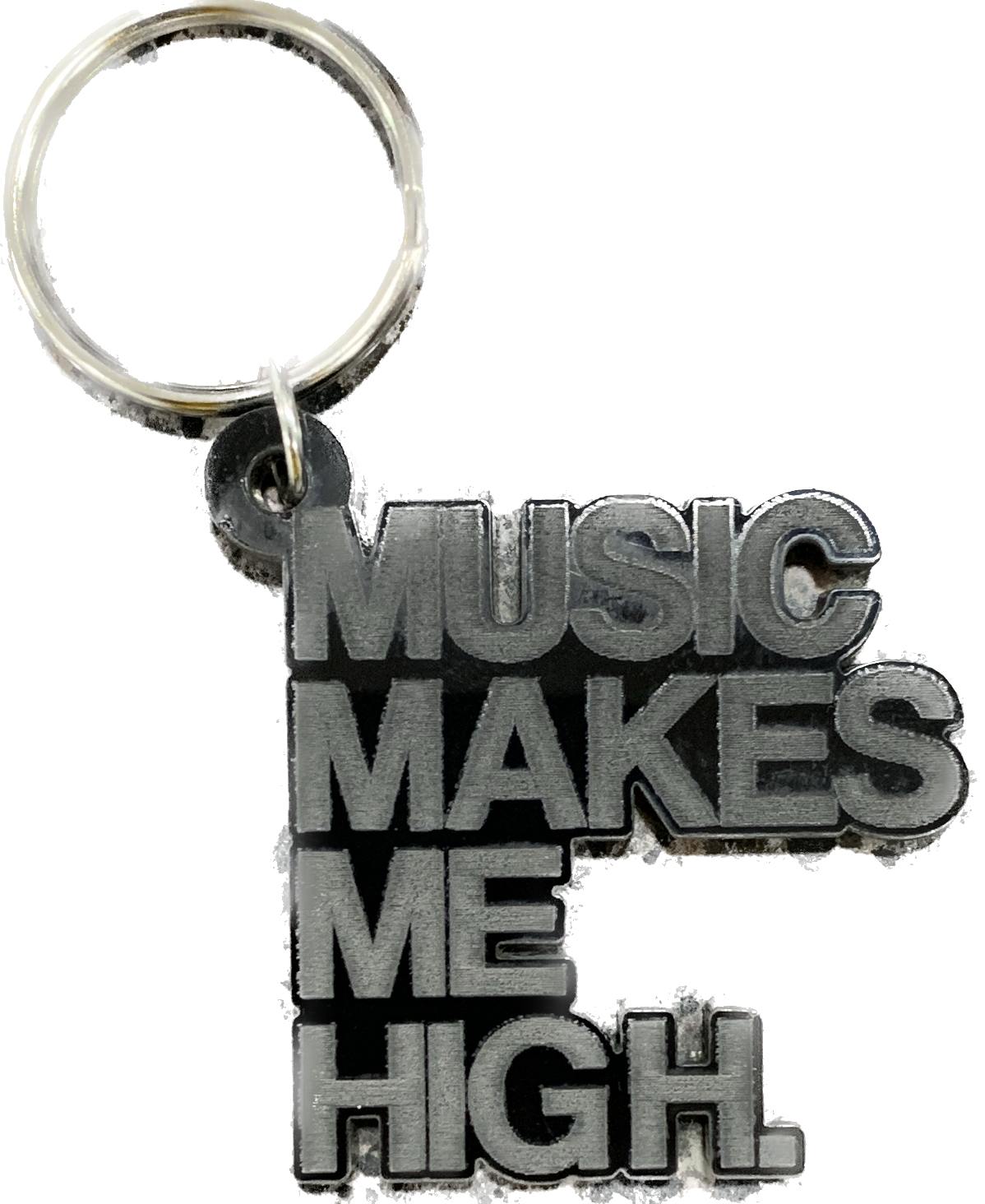 MUSIC MAKES ME HIGH *SIGNATURE KEYCHAIN* BLACK